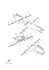 YFM700FWB KODIAK 700 KODIAK 700 (B16J) drawing REAR ARM