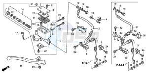 FES150 125 PANTHEON drawing FR. BRAKE MASTER CYLINDER (FES125)(FES150)