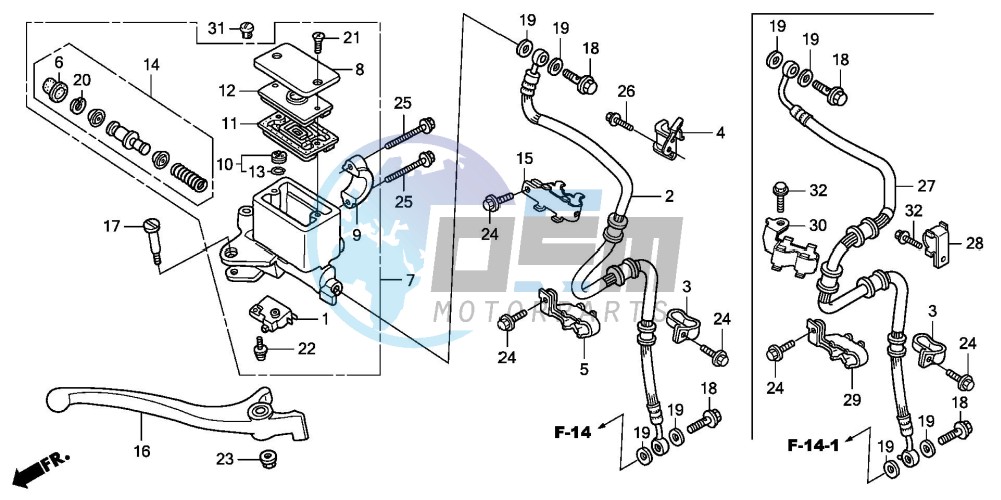 FR. BRAKE MASTER CYLINDER (FES125)(FES150)