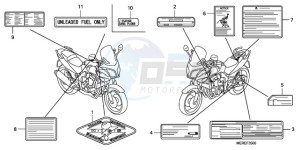 CBF600NA9 France - (F / ABS CMF) drawing CAUTION LABEL