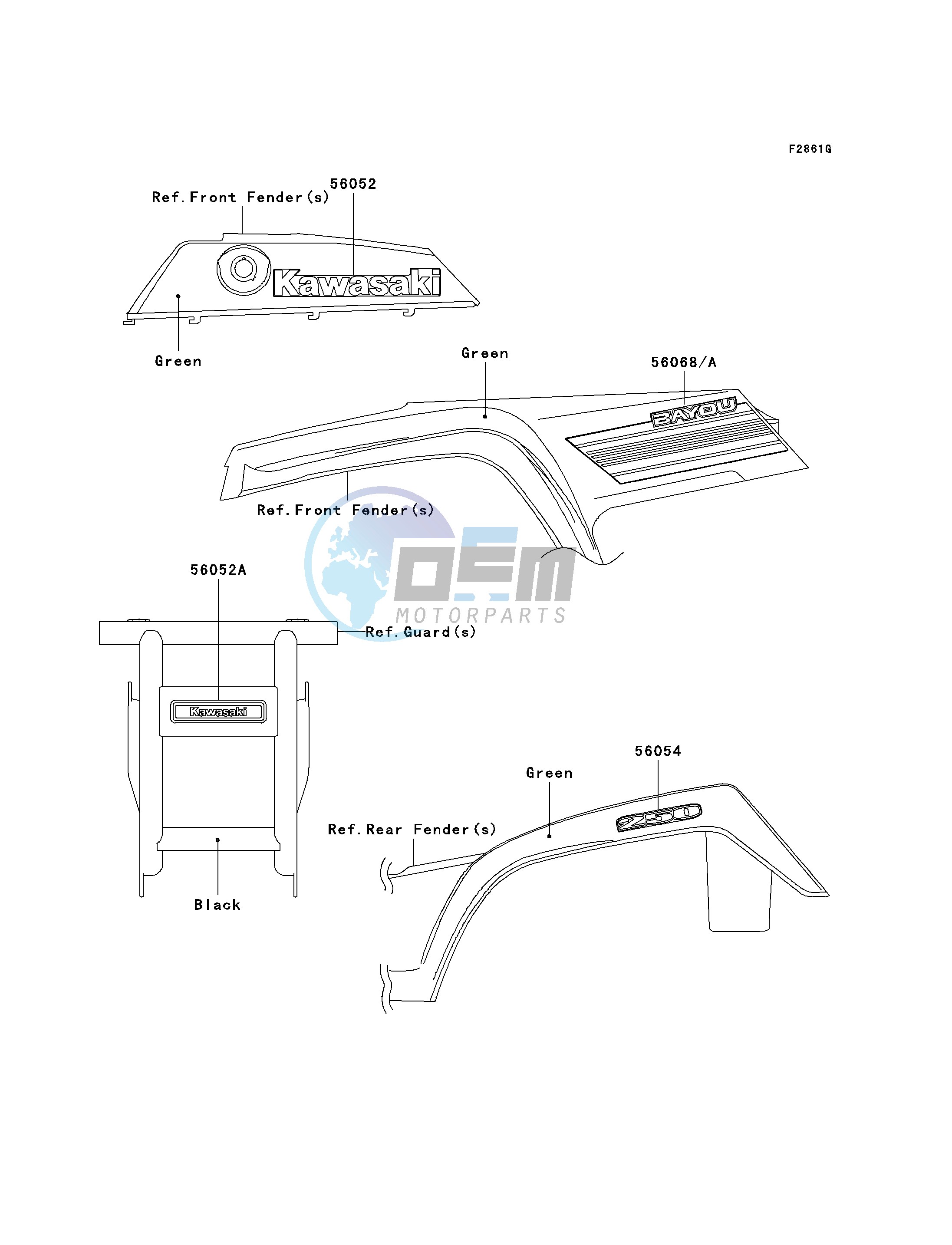 DECALS-- GREEN- --- A8F- -