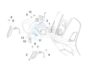 LXV 125 4T ie E3 drawing Head lights - Turn signal lamps