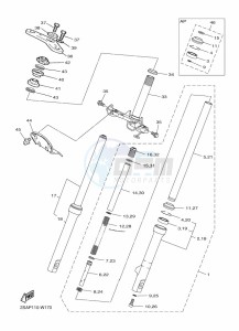 PW50 (2SAU) drawing FRONT FORK