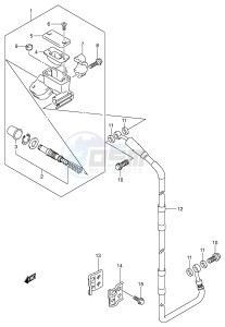 RM125 (E3-E28) drawing FRONT MASTER CYLINDER (MODEL K4)