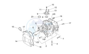 Scarabeo 125-150-200 (eng. Rotax) drawing Cilinder head