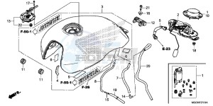 CB1100NAH UK - (E) drawing FUEL TANK/ FUEL PUMP (CB1100CA/ CAD/ NA/ NAD)