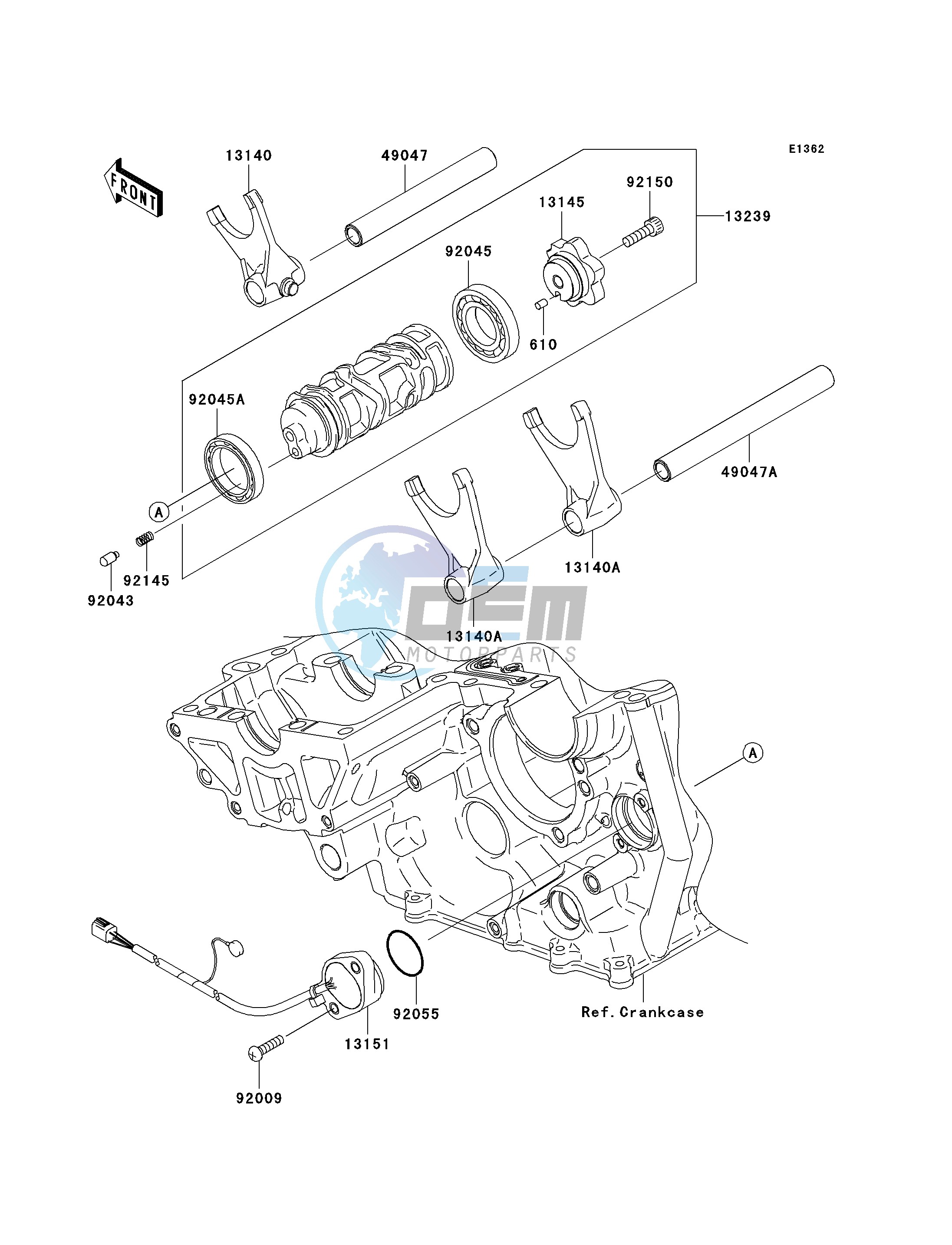 GEAR CHANGE DRUM_SHIFT FORK-- S- -