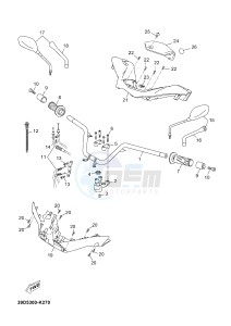 YP125RA (ABS) X-MAX125 ABS X-MAX125 ABS (2ABD) drawing STEERING HANDLE & CABLE