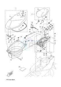 NS50N AEROX NAKED (1PL1 1PL1) drawing SEAT & CARRIER