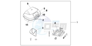 NT700VA UK - (E / MKH) drawing TOP BOX 45L SHASTA WHITE