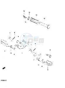 DR125S (Z-D) drawing FOOTREST