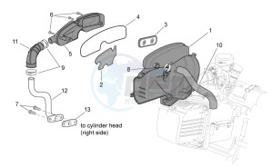 Scarabeo 50 4T 4V drawing Secondary air