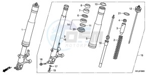 CBR1000RR9 France - (F / MK) drawing FRONT FORK