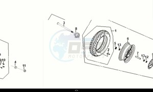 JET4 RX 50 (XE05W3-EU) (E5) (M1) drawing FRONT WHEEL