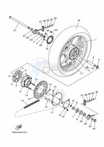 MT-03 MTN320-A (BEV6) drawing REAR WHEEL