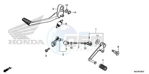 CB1100 UK - (E) drawing PEDAL (CB1100CA/CAD/NA/NAD)