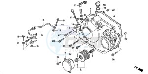 NX250 drawing RIGHT CRANKCASE COVER