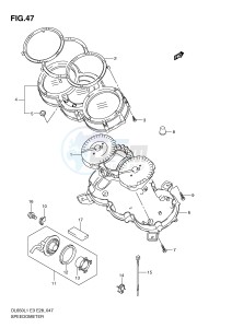 DL650 (E3) V-Strom drawing SPEEDOMETER (DL650AL1 E3)