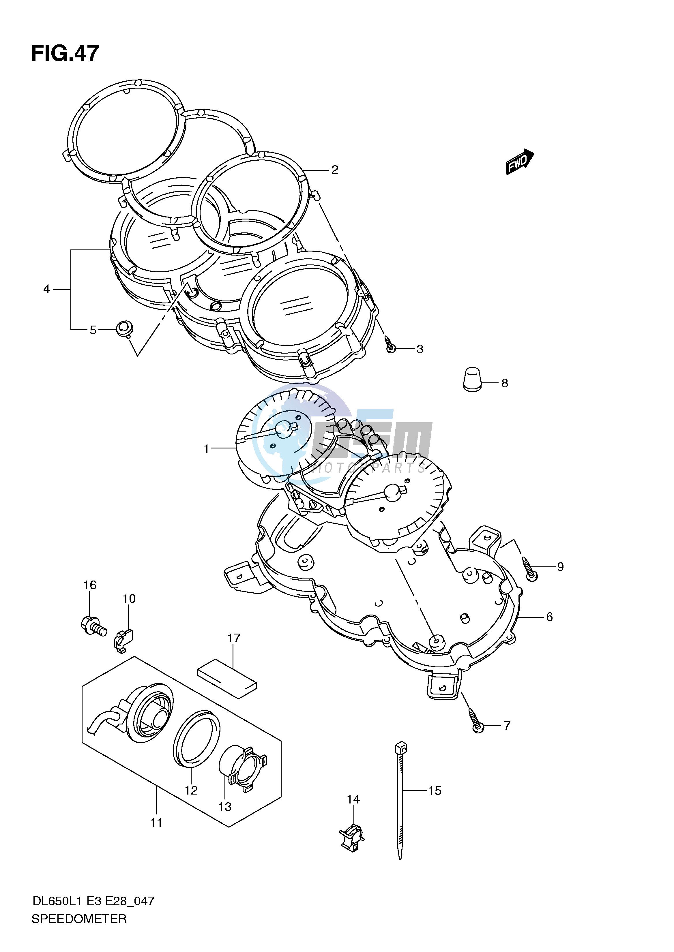 SPEEDOMETER (DL650AL1 E3)