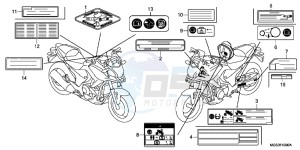 NC700XD NC700X 2ED drawing CAUTION LABEL