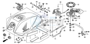 CB1300A CB1300SUPER FOUR drawing FUEL TANK