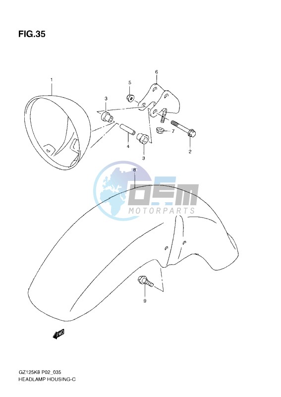 HEADLAMP HOUSING K9L0