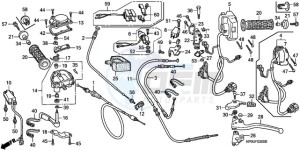 TRX500FPE9 Australia - (U / PS) drawing HANDLE LEVER/SWITCH/CABLE