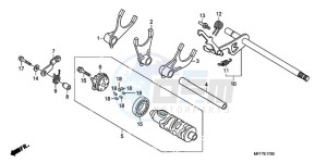 XL700V9 ED drawing GEARSHIFT DRUM