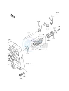 KLX125 KLX125CEF XX (EU ME A(FRICA) drawing Gear Change Drum/Shift Fork(s)