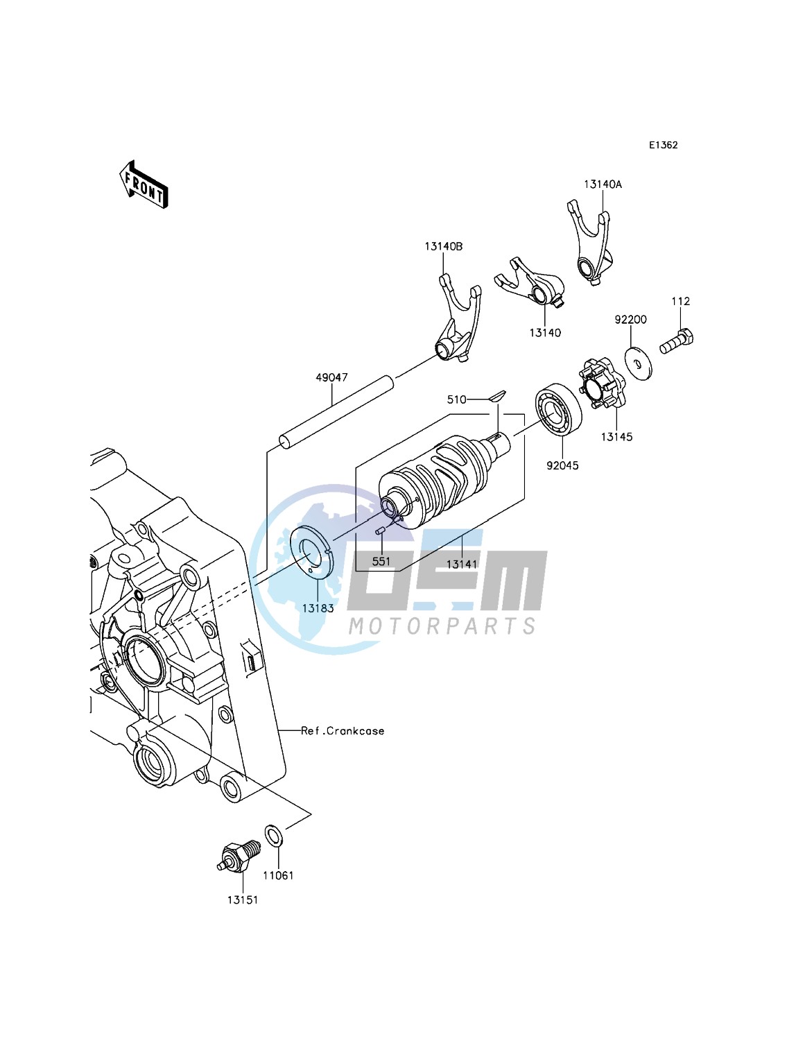 Gear Change Drum/Shift Fork(s)