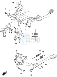 AN650 BURGMAN drawing SEAT RAIL