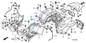 TRX420TMA Australia - (U / 2WD) drawing REAR FENDER