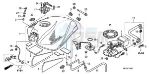 CB600FAA Europe Direct - (ED / ABS) drawing FUEL TANK