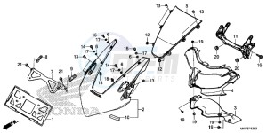 CBR1000RAH 2ED - (2ED) drawing UPPER COWL