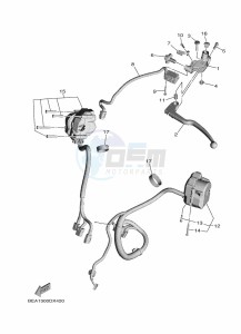 XSR900 MTM890 (BEA1) drawing HANDLE SWITCH & LEVER