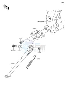 Z1000SX ZX1000WHF XX (EU ME A(FRICA) drawing Stand(s)