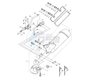 YQ AEROX 50 drawing EXHAUST