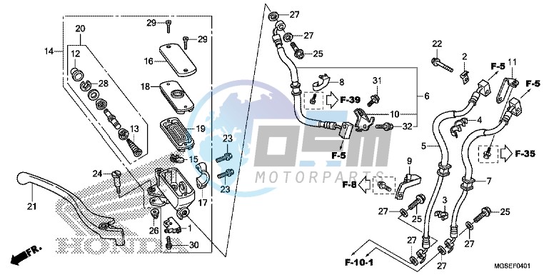 FR. BRAKE MASTER CYLINDER (NC700SA/ SD)