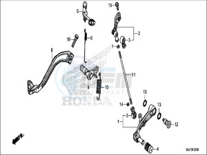 CRF1000DH 2ED - (2ED) drawing PEDAL