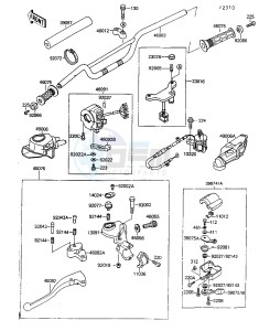 KSF 250 A [MOJAVE 250] (A8-A9) [MOJAVE 250] drawing HANDLEBAR