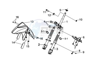 JET SPORT 50 drawing FRONT FORK/ FRONT FENDER