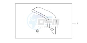 CBR600RAA Europe Direct - (ED / ABS) drawing CARBON FIBER EXHAUST GUARD