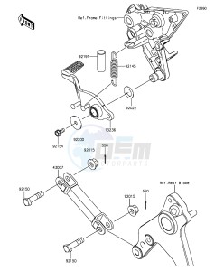 Z1000SX ZX1000LFF FR GB XX (EU ME A(FRICA) drawing Brake Pedal