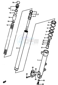 GSX-R750 (F-G-H) drawing FRONT LH DAMPER