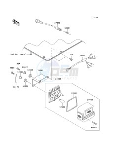 KAF 950 D [MULE 3010 DIESEL 4X4] (D8F) D8F drawing TAILLIGHT-- S- -