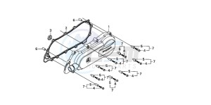 SJ100 1100 BALI EX drawing LEFT CRANKCASE COVER