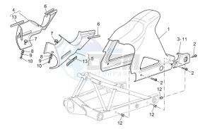 V 11 Cafe Ballabio 1100 drawing Rear body