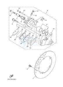 MT09 MT-09 900 (1RCN 1RCP) drawing REAR BRAKE CALIPER