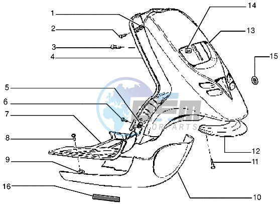 Front shield-Footboard-Spoiler