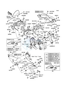 VERSYS_ABS KLE650DEF XX (EU ME A(FRICA) drawing Cowling